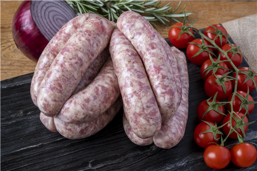 Pork and apple sausages